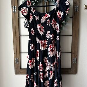 Maurices Black and Red Floral Dress